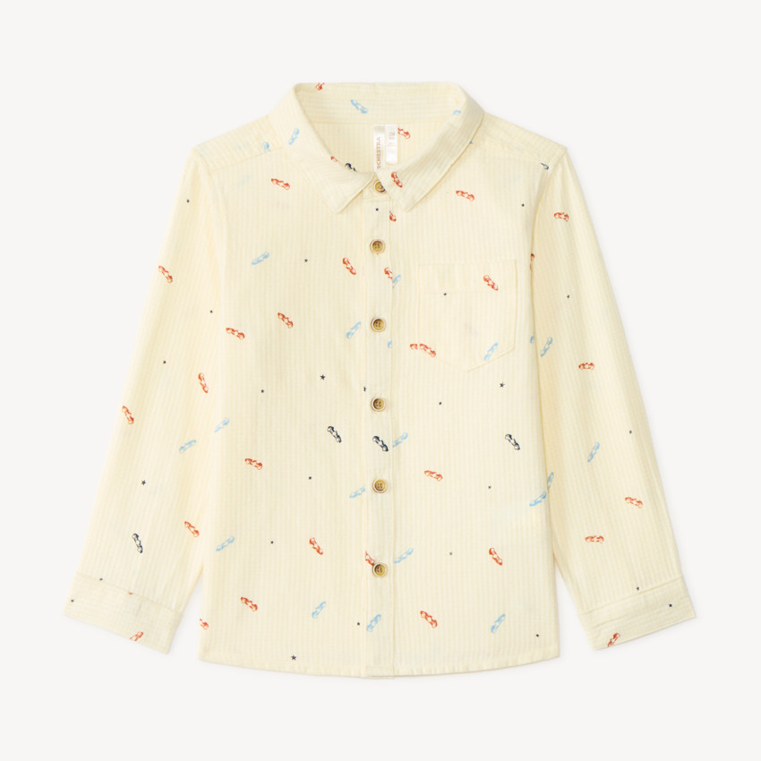 Camisa de manga larga para bebé niño con pequeños coches. 