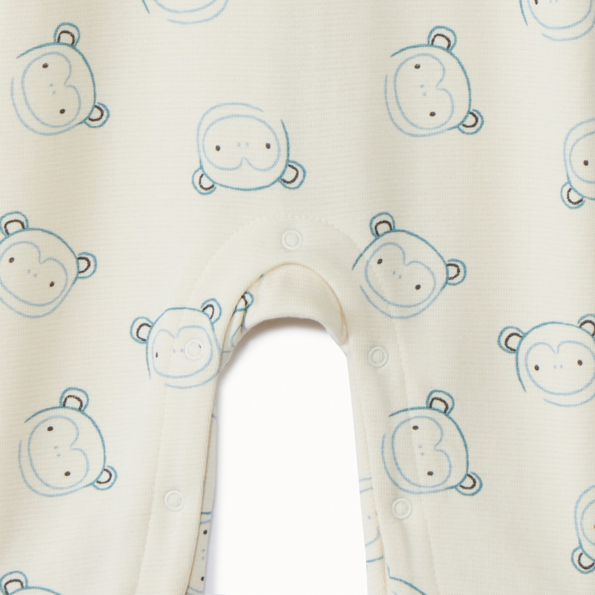 Pelele largo con estampado de monos para bebé niño 