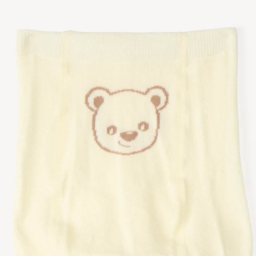 Collant grueso a rayas con diseño de oso para niña bebé 