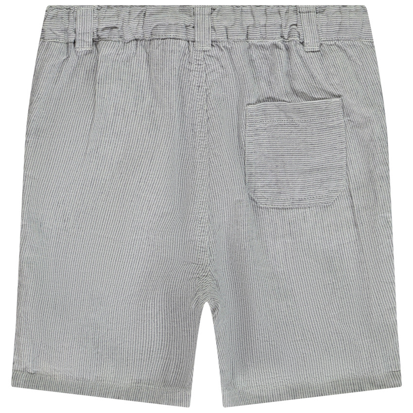 Bermuda chino de tela rayada para bebé niño 