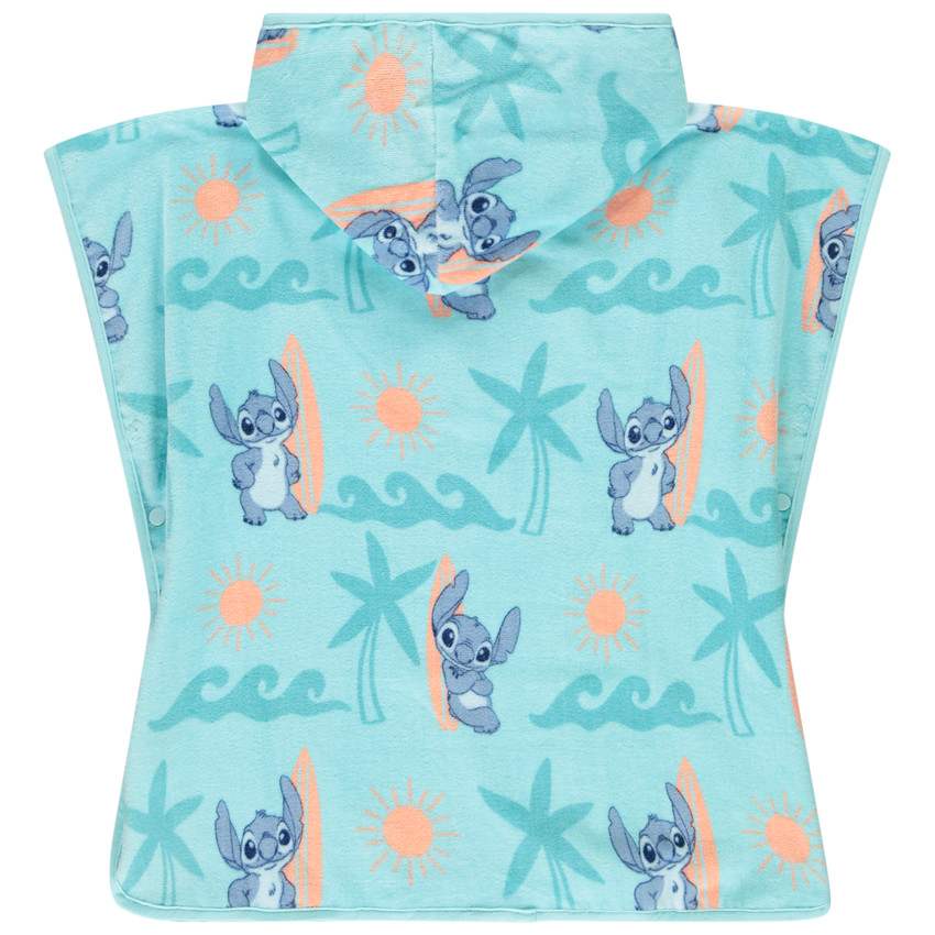Poncho de baño estampado Stitch surfista Disney para niño 