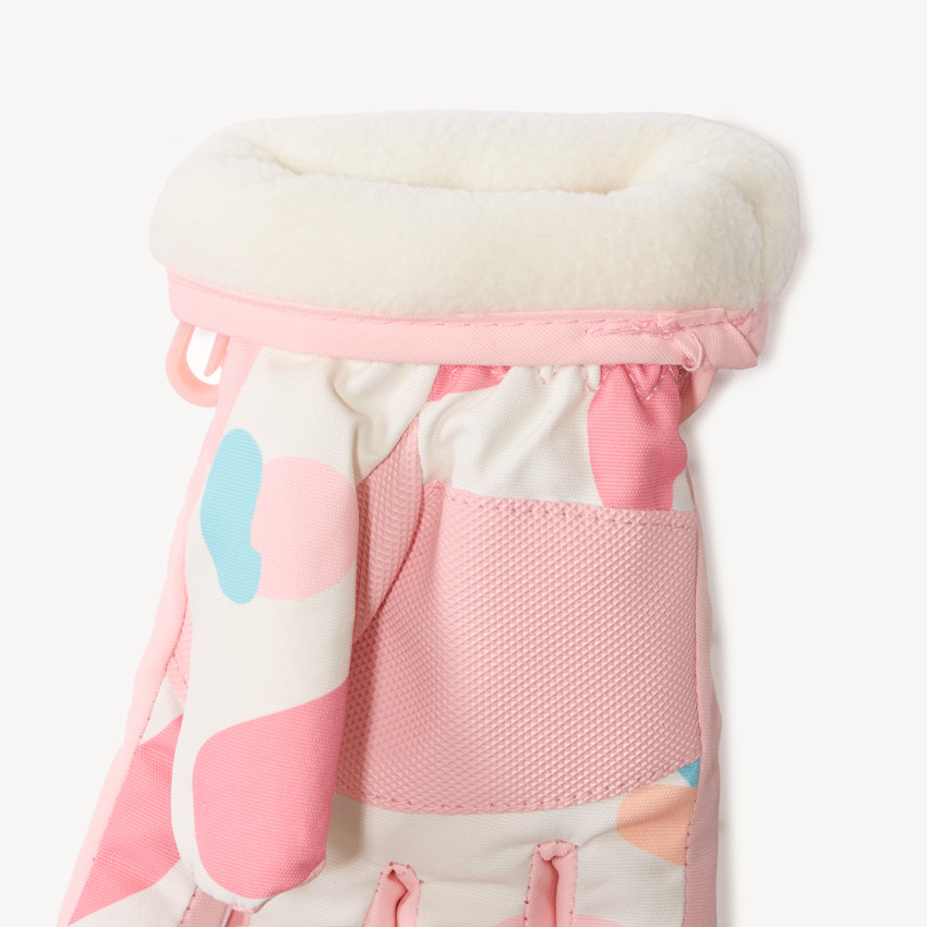 Gants de ski à imprimé arty et doublés pour fille 