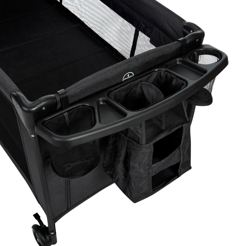 Cuna de viaje con accesorios Top All In negro 