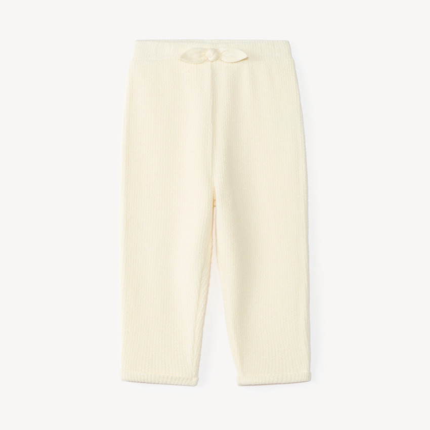 Pantalón de chándal para niña bebé de punto con diseño. 