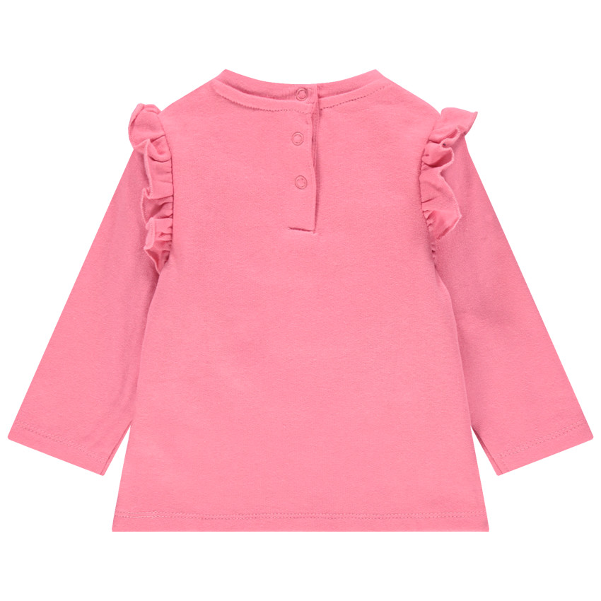 Sudadera de felpa con volantes y corazones de lentejuelas 