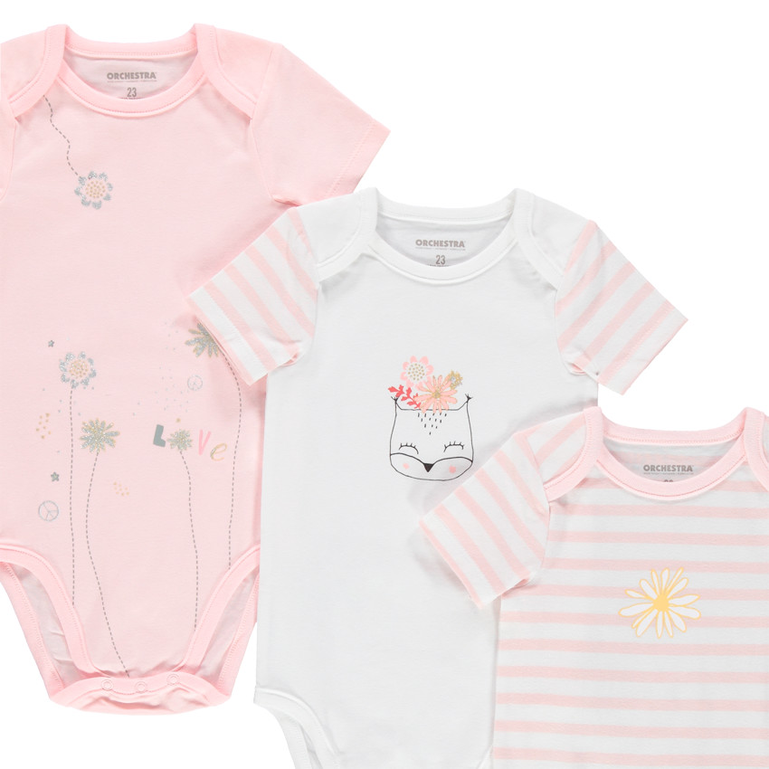 Pack de 5 bodies manga corta con estampados divertidos  Additional Pack de 5 bodies manga corta con estampados divertidos