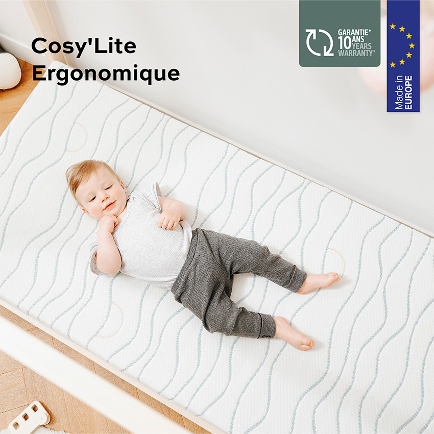 Matelas ergonomique anti tête plate Cosy'Lite 60 x 120 cm 