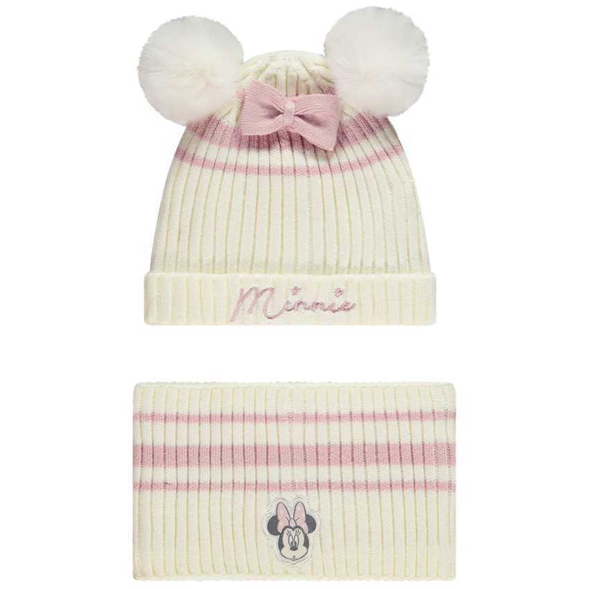 Conjunto gorro y snood Minnie Disney para bebé niña 