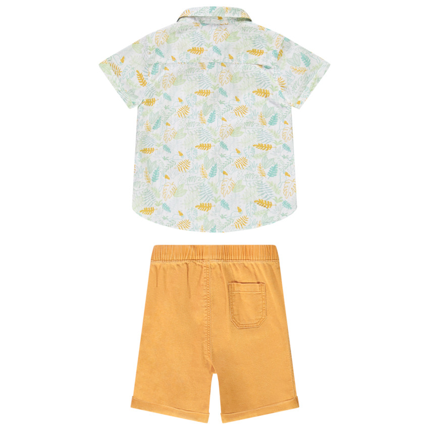 Conjunto 2 piezas estampado hojas para bebé niño 