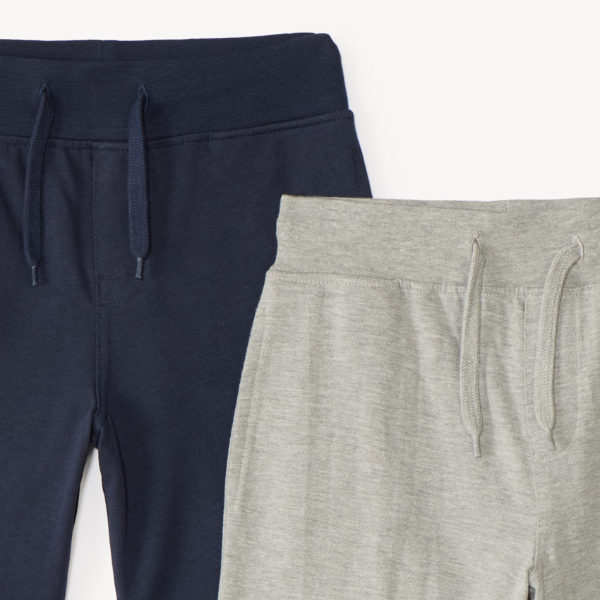 Lote de 2 bermudas lisas de punto 