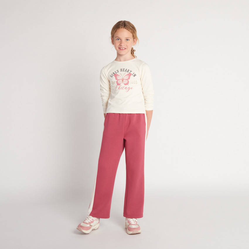 T-shirt manches longues avec print papillon pour fille 