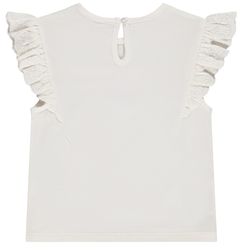 Camiseta manga corta volante 