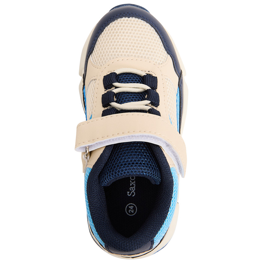 Zapatillas deportivas con cordones elásticos y velcro para niño 