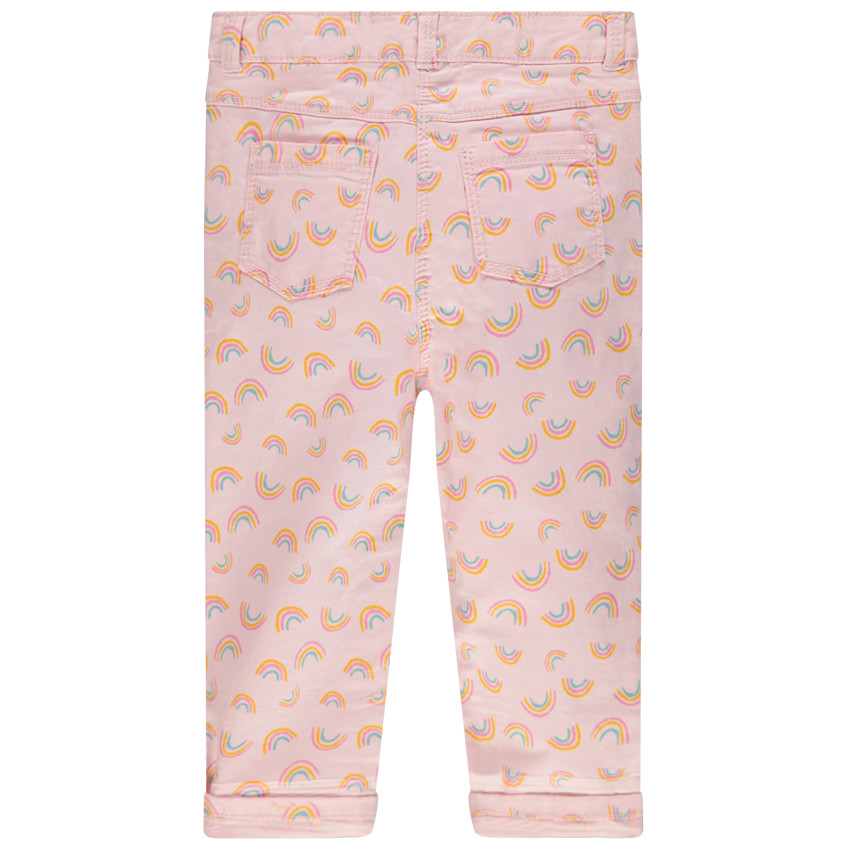 Pantalón slim con estampado de arcoíris all over 