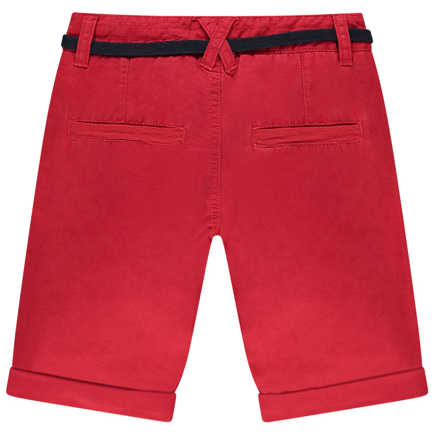 Bermudas de algodón lisas con cinturón ajustable  Additional Bermudas de algodón lisas con cinturón ajustable