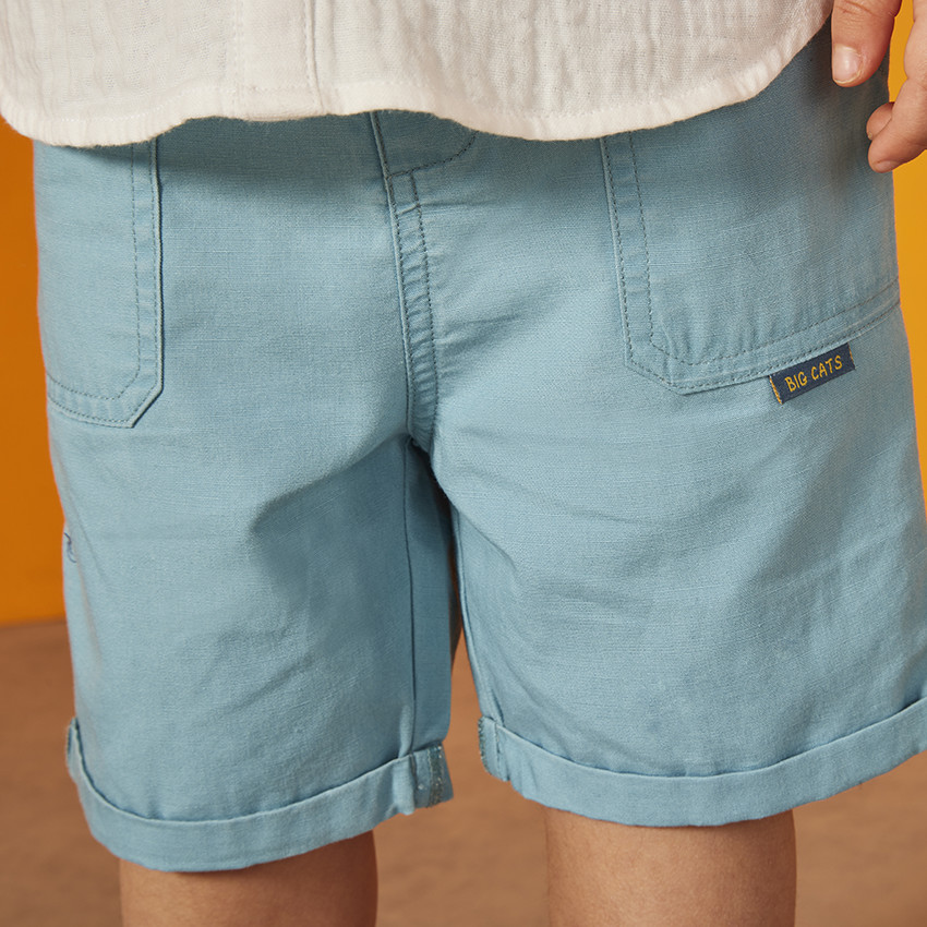 Bermudas de tela con bolsillos para bebé niño 