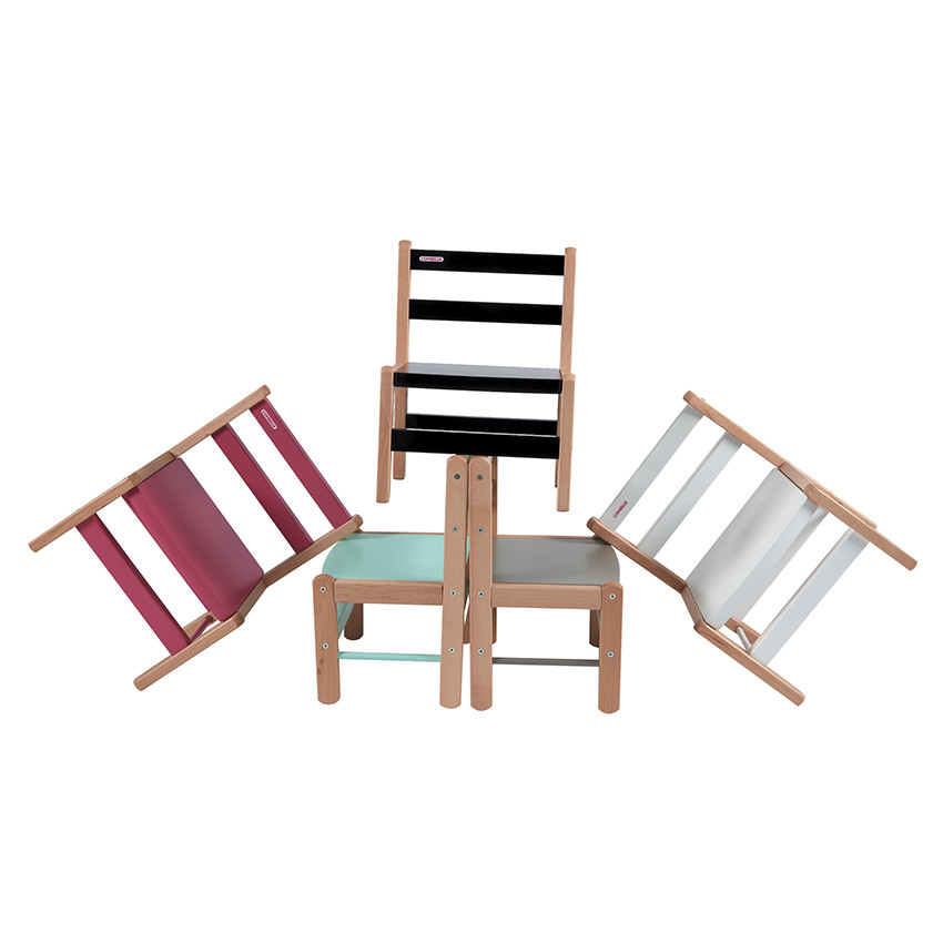 Silla infantil – bicolor natural/ negro 