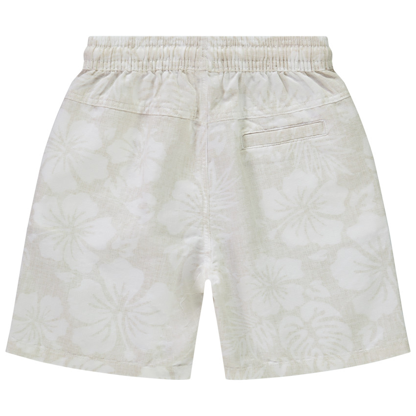 Bermudas estampadas con flores de hibisco para niño 
