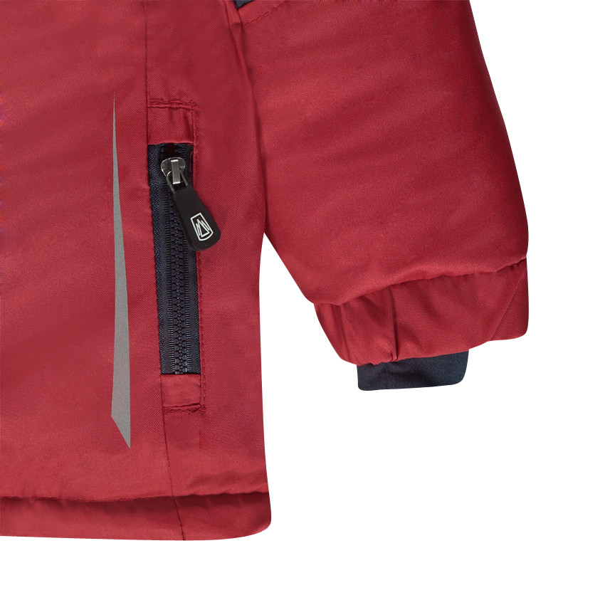 Cazadora de esquí bicolor impermeable con forro de micropolar 