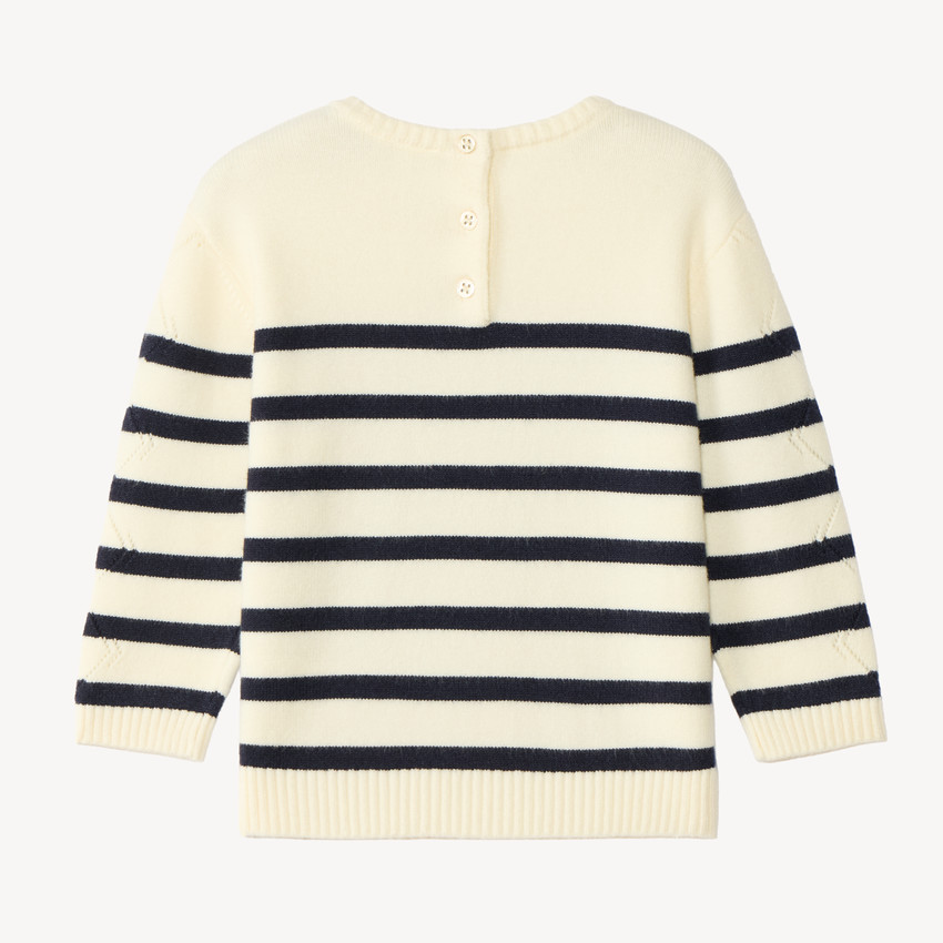 Jersey de punto con diseño de rayas estilo marinero para niña bebé. 