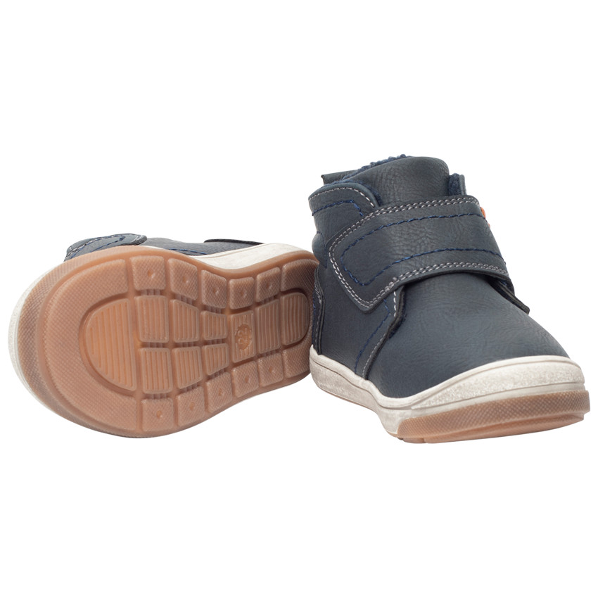 Botines con lengüeta de velcro y forro cálido para niño 