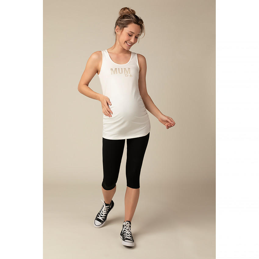 Legging corto premamá de punto jersey 