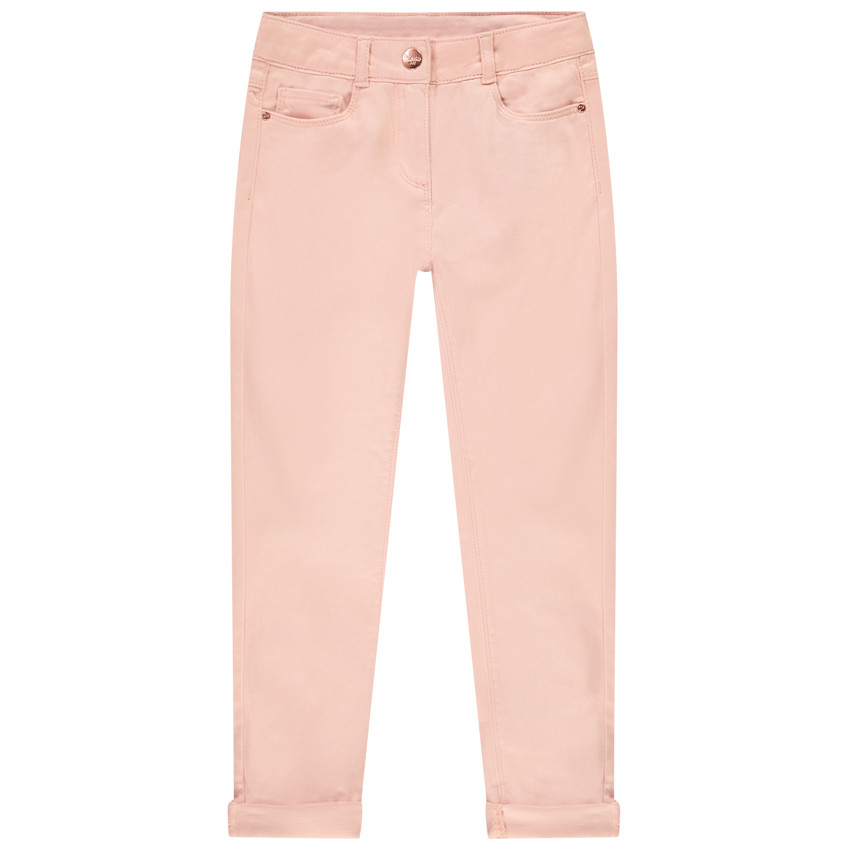 Pantalón liso de sarga para niña 