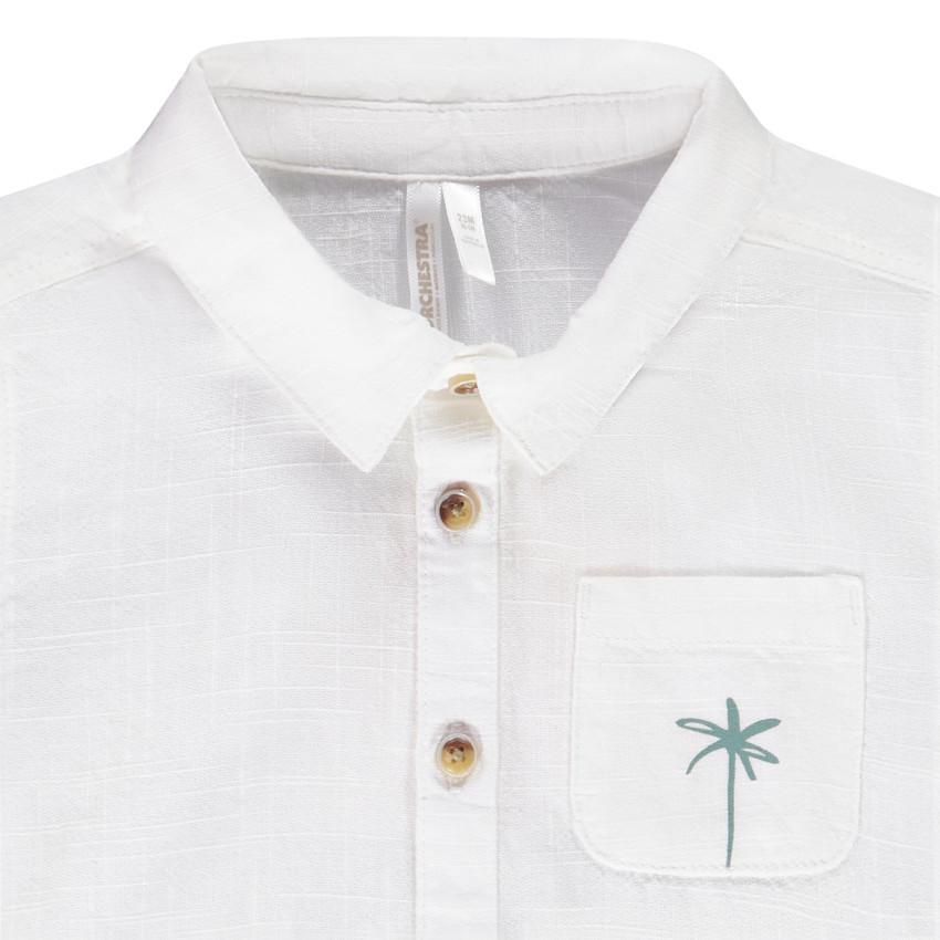 Chemise manches courtes prints fantaisie pour bébé garçon 