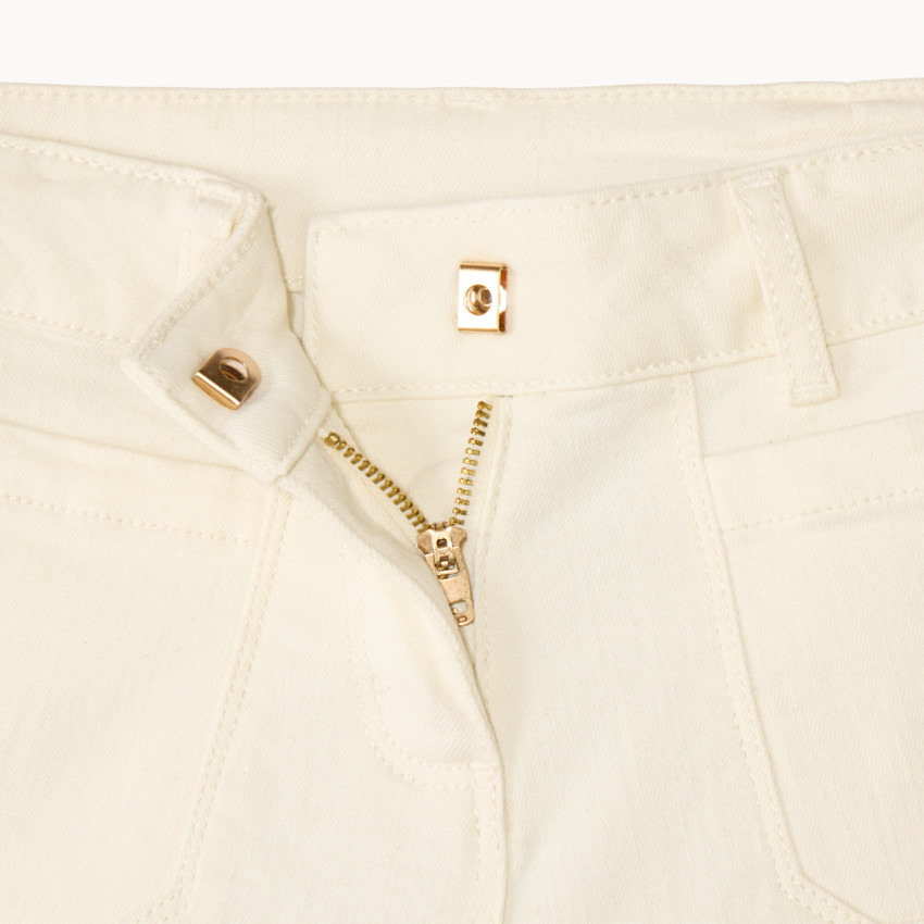 Short de denim liso para niña 