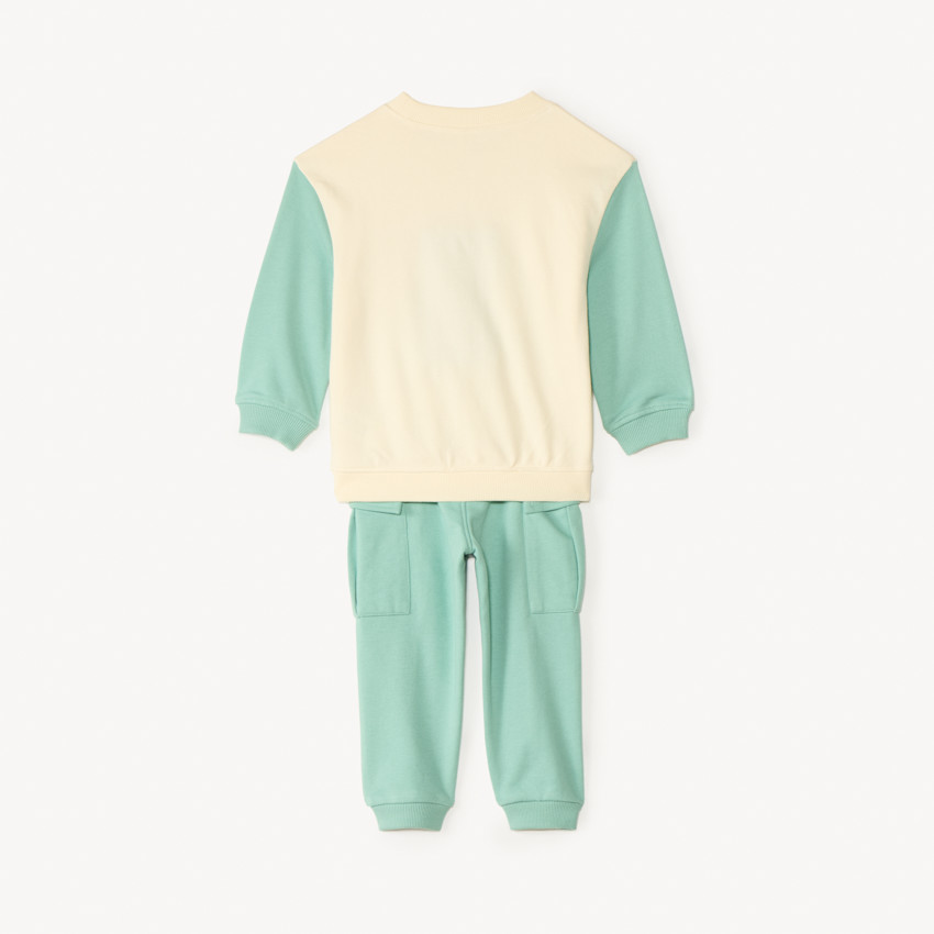 Conjunto de chándal efecto color block para bebé niño 