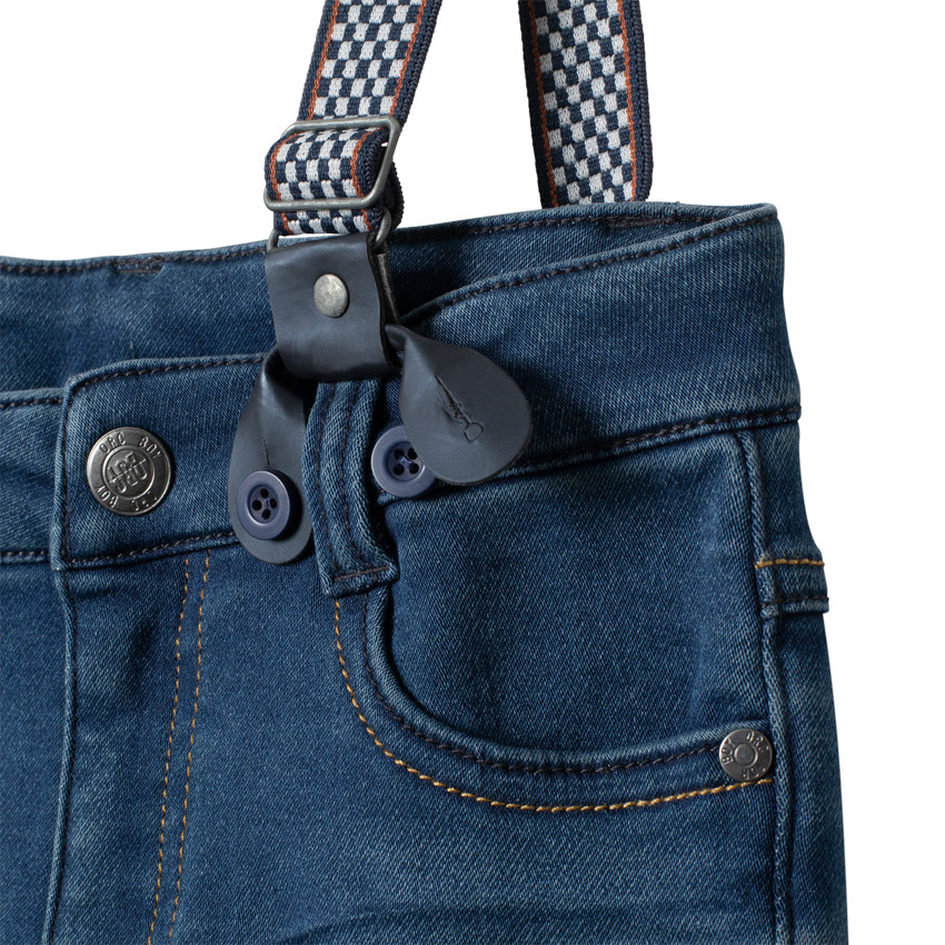 Vaquero efecto usado con tirantes  amovibles 