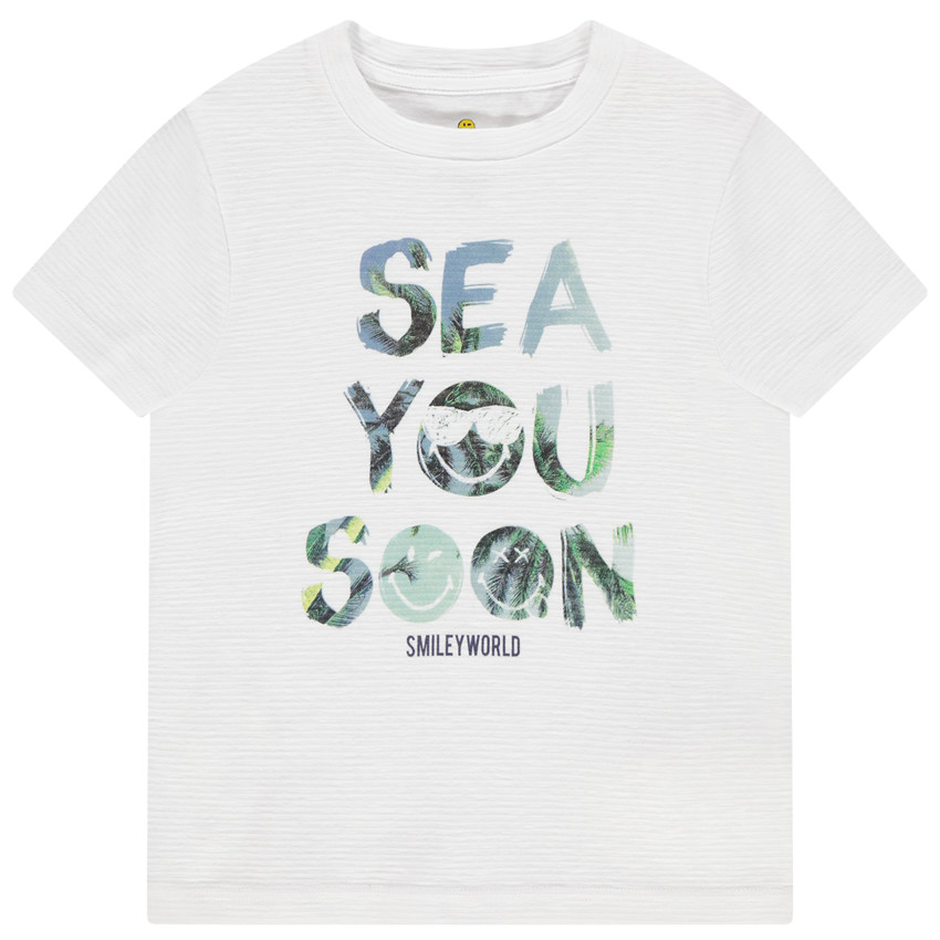 camiseta mangas cortas en malla fantasia con mensaje 