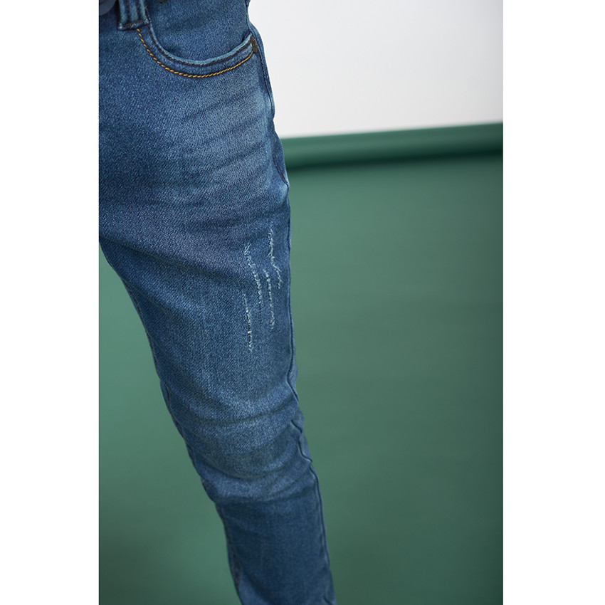 Pantalones vaqueros slim denim con tirantes para niño 