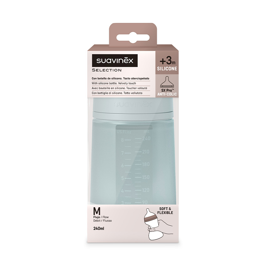 Biberon en silicone Colour Essence 250ml Bleu  Additional Biberon en silicone Colour Essence 250ml Bleu