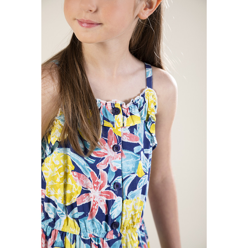 Vestido de tirantes estampado piñas y flores all-over  Additional Vestido de tirantes estampado piñas y flores all-over