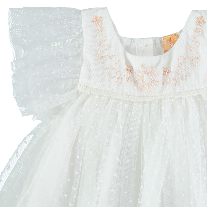 Conjunto de vestido de gala y pololo de tul con bordado de realce  Additional Conjunto de vestido de gala y pololo de tul con bordado de realce