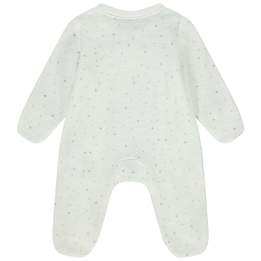Pelele de terciopelo con estampado de lunares para bebé prematuro 