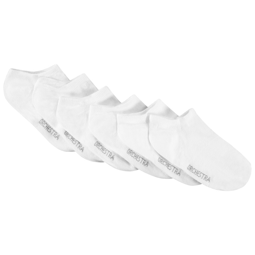 Pack de 6 pares de calcetines cortos negros niña 