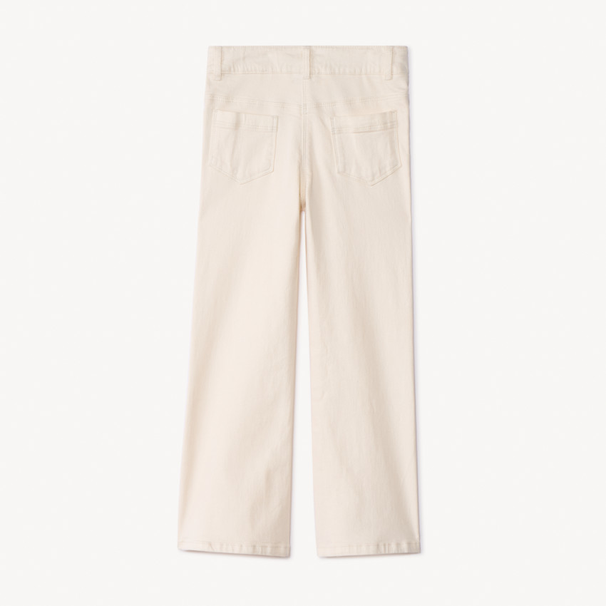 Vaquero ancho liso con cordón para niña 