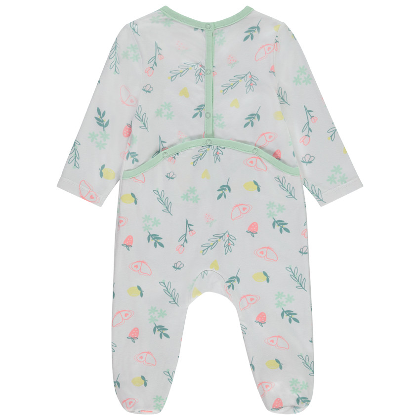 Pack de 4 peleles de jersey con estampado para bebé niña 