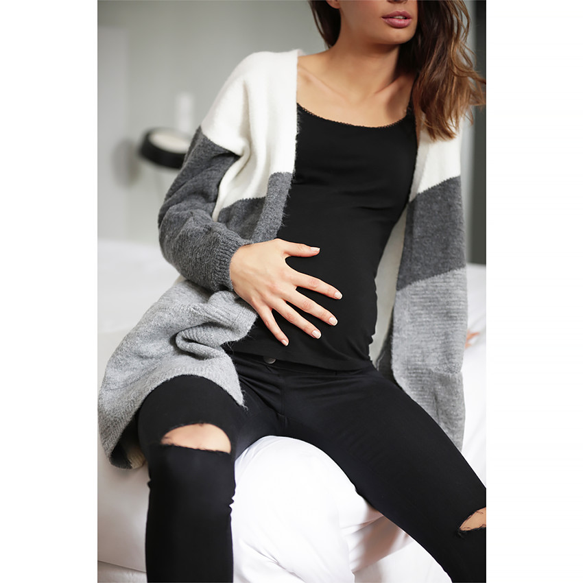 Chaqueta larga de premamá de punto  Additional Chaqueta larga de premamá de punto