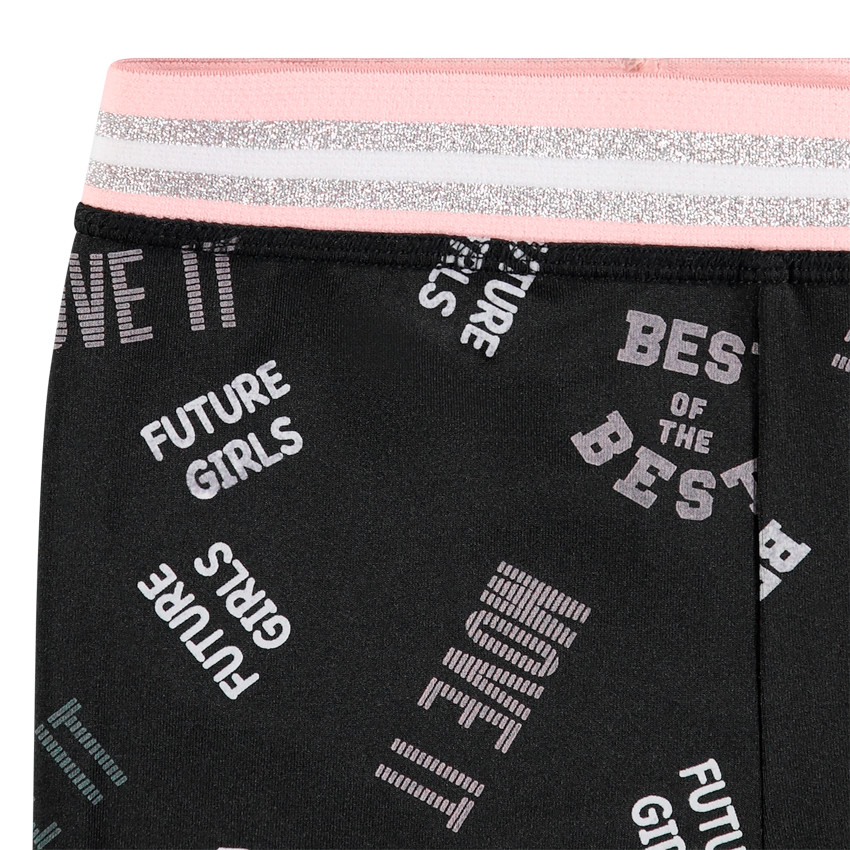 Cycliste imprimé all-over à taille élastiquée rayée 