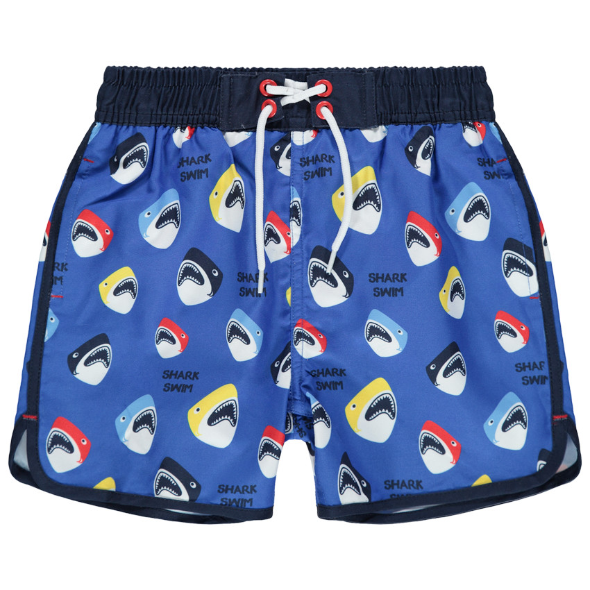 Short de baño estampado tiburones 