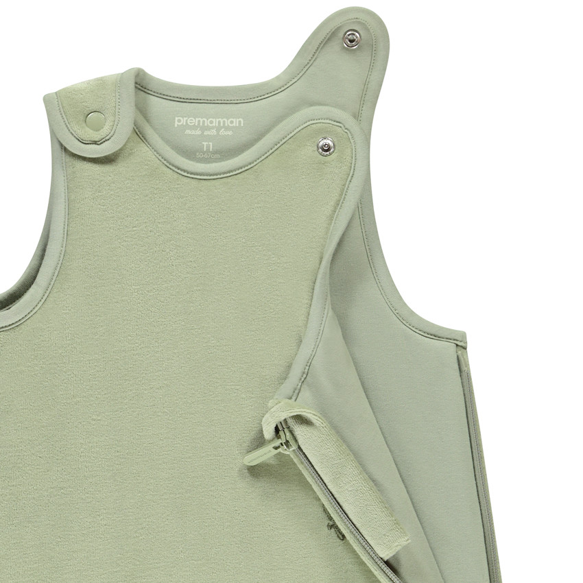 Saquito de dormir sin mangas TOG 2 de terciopelo La Vie à la Ferme verde 