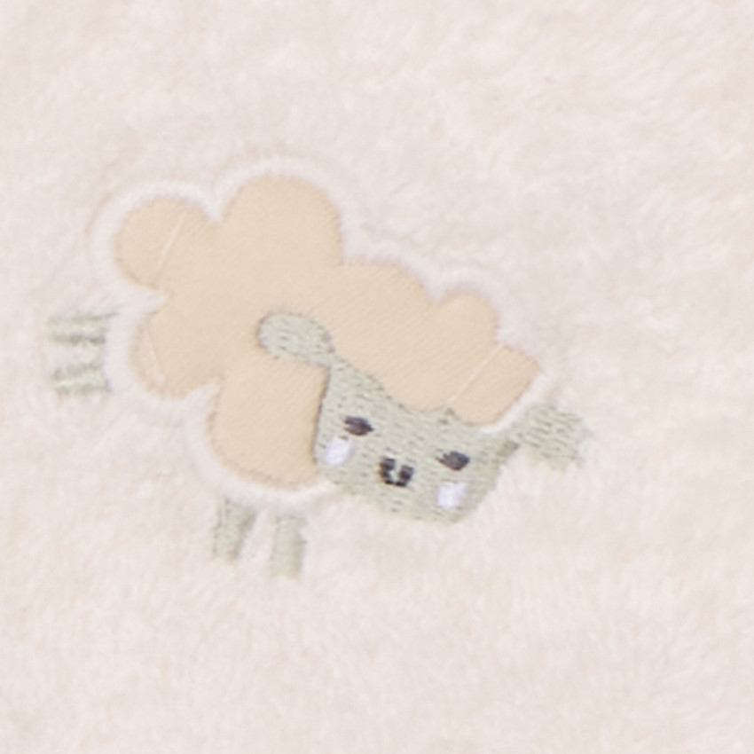 Set de bain avec cape + gant de toilette mouton pour bébé  