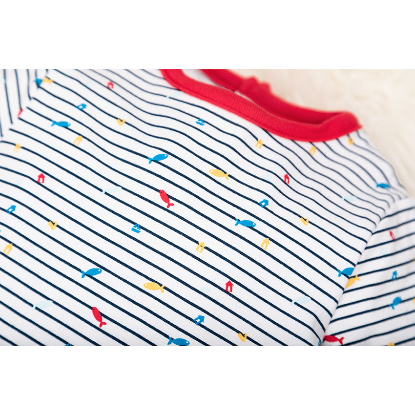 Lote de 2 peleles de algodón estilo marinero para bebé niño 