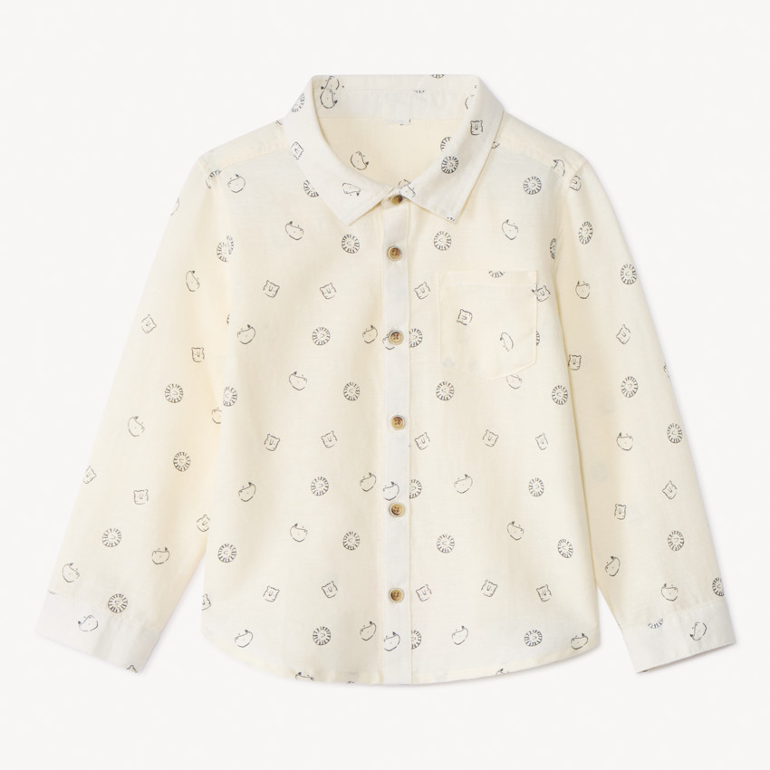 Camisa de manga larga con estampado de animales para bebé niño 