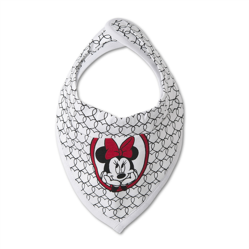 Lote de 2 baberos de tejido de punto Minnie Disney 