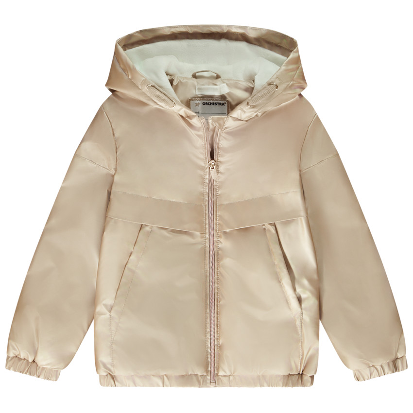 Chaqueta cortavientos de tela iridiscente y forro de sherpa para niña  Additional Chaqueta cortavientos de tela iridiscente y forro de sherpa para niña