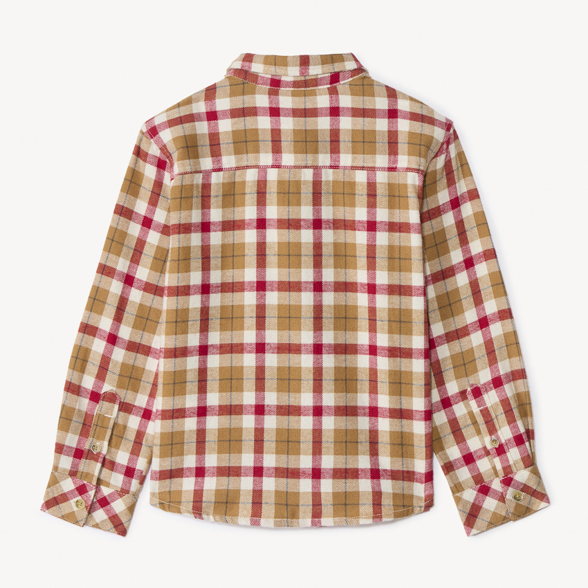 Camisa de manga larga a cuadros para niño 